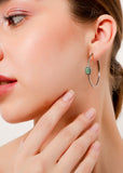 Jewel Hoops (Emerald and Diamonds)