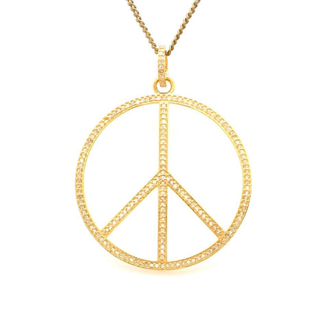 UNICEF Market | Sterling Silver 925 and Marcasite Peace Sign Necklace - The Peace  Sign