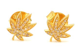 Mariguana Pave Diamond Studs