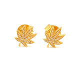 Mariguana Pave Diamond Studs